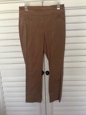 Renuar Women's Pull-On Cigarette Pants, Ankle Length, "Chocolate"